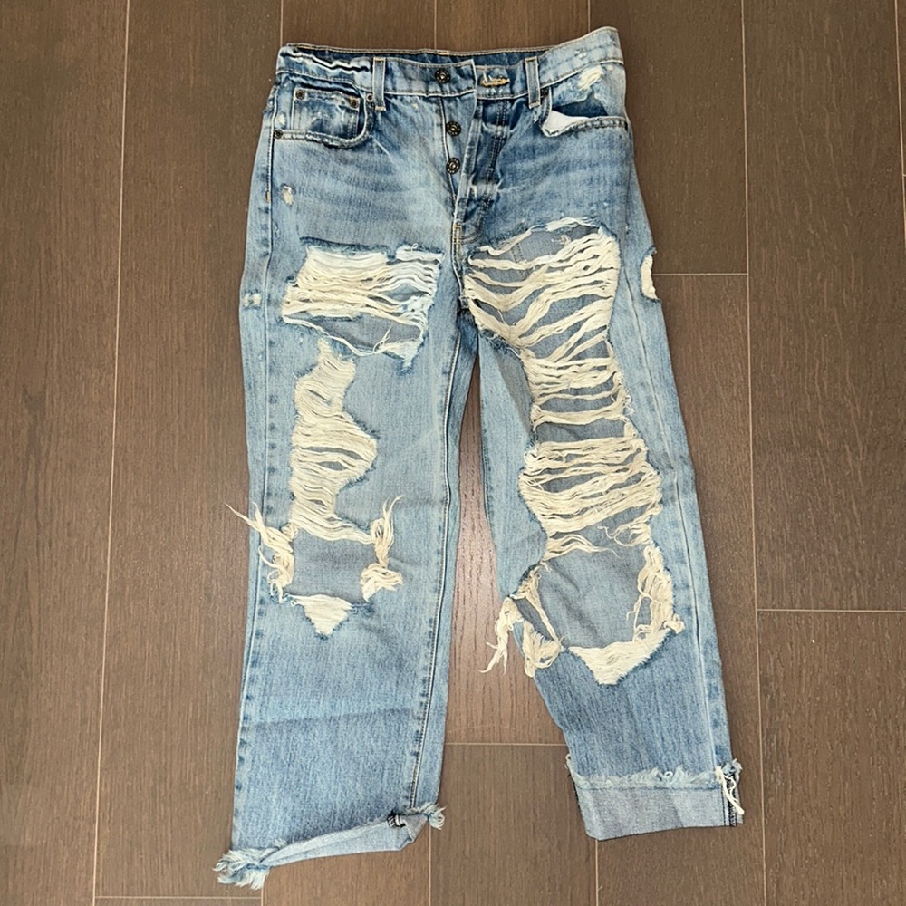 Distressed jeans